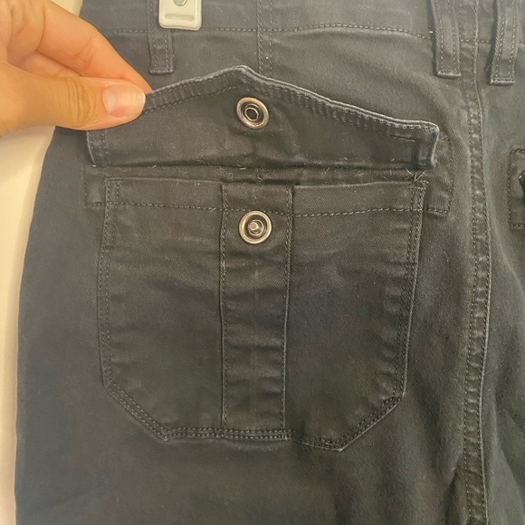 Sanctuary Black Skinny Leg Raw Hem Large Pocket Jeans Size 27 - Picture 10 of 15